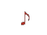 Red Growing Musical Note